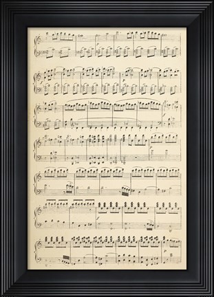 Framed Musical Notes I Print