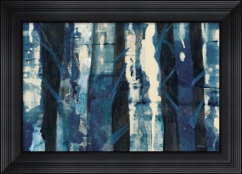Framed Deep Woods III Indigo Print
