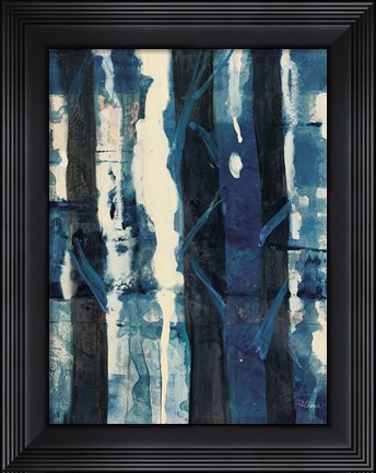 Framed Deep Woods II Indigo Print