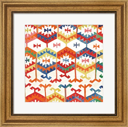 Framed Southwest Pattern I Bright Print