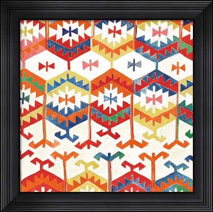 Framed Southwest Pattern I Bright Print
