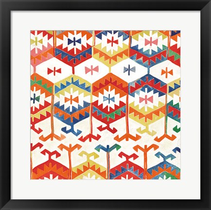 Framed Southwest Pattern I Bright Print