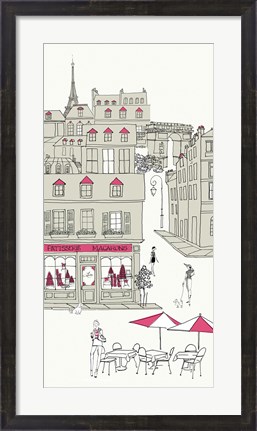 Framed World Cafe V Paris II Pink v.2 Print