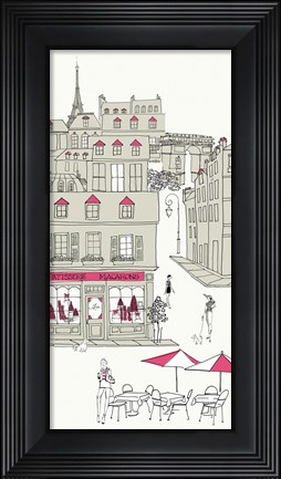 Framed World Cafe V Paris II Pink v.2 Print