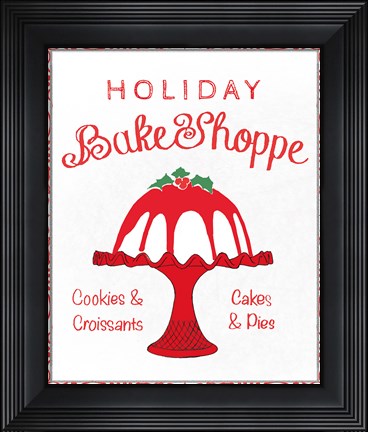 Framed Chalkboard Christmas Signs II on White Print