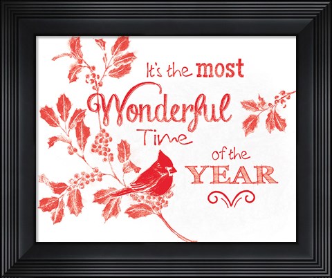 Framed Chalkboard Christmas Sayings VI on white Print