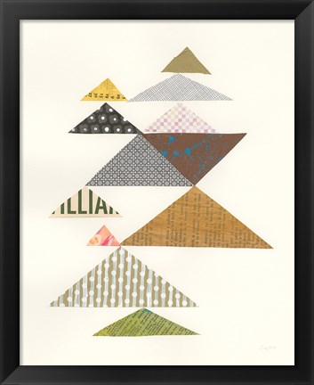 Framed Modern Abstract Triangles II Print