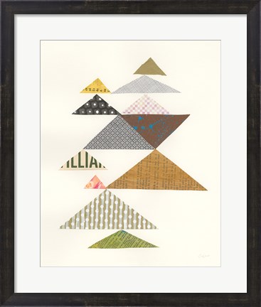 Framed Modern Abstract Triangles II Print