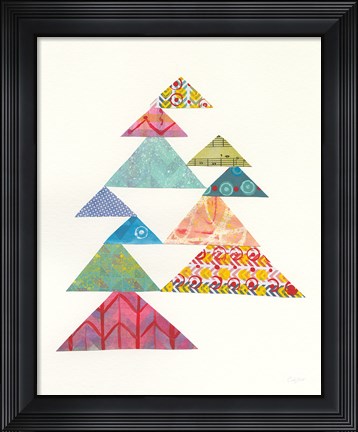 Framed Modern Abstract Triangles I Print