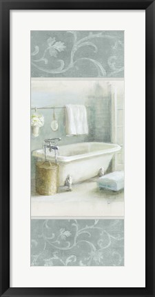 Framed Refreshing Bath Brocade III Print