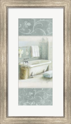 Framed Refreshing Bath Brocade III Print