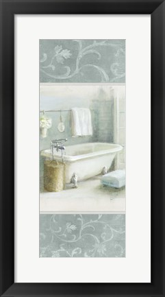 Framed Refreshing Bath Brocade III Print