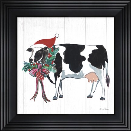 Framed Holiday Farm Animals IV Print