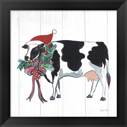 Framed Holiday Farm Animals IV Print