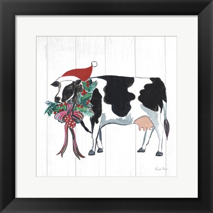 Framed Holiday Farm Animals IV Print