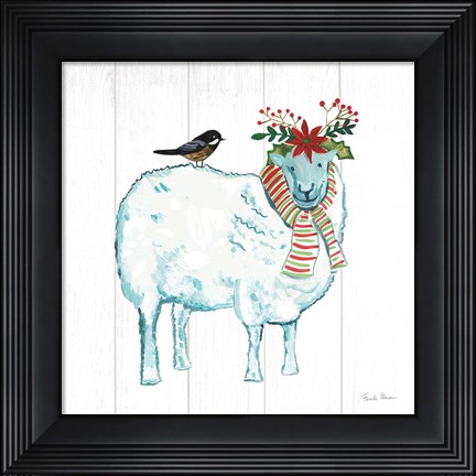 Framed Holiday Farm Animals III Print