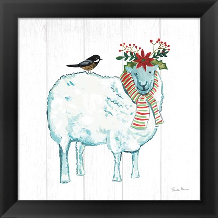 Framed Holiday Farm Animals III Print