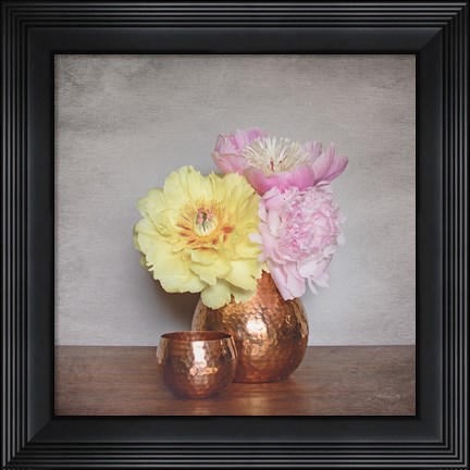 Framed Vintage Peony Dreams II Print