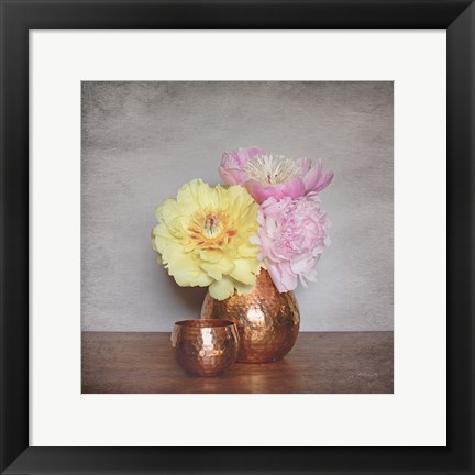 Framed Vintage Peony Dreams II Print