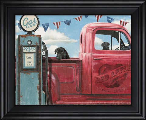 Framed Lets Go for a Ride I Crop Print
