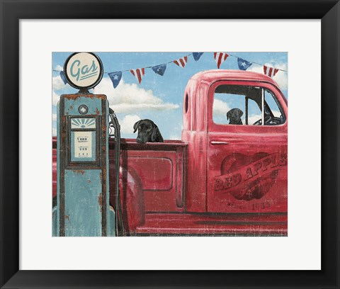 Framed Lets Go for a Ride I Crop Print