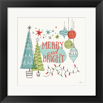 Framed Retro Christmas II Print