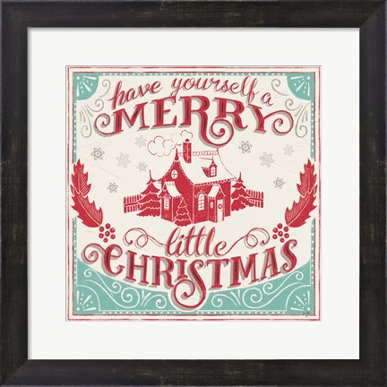 Framed Merry Little Christmas V Print