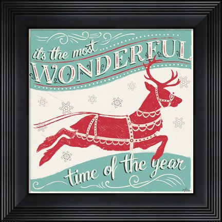 Framed Merry Little Christmas IV Print