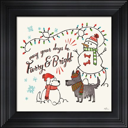 Framed Winter Wooferland III Print