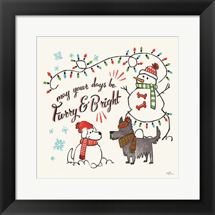 Framed Winter Wooferland III Print