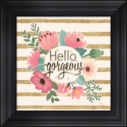 Framed Gorgeous II Pink Print