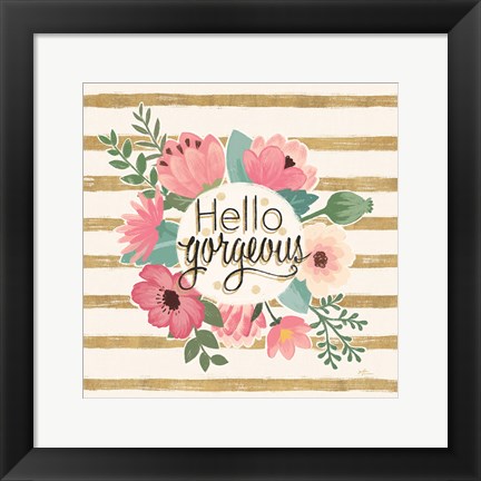 Framed Gorgeous II Pink Print