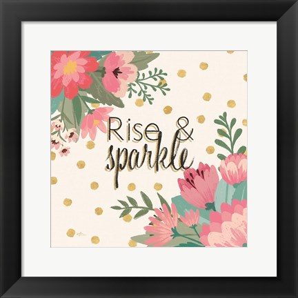 Framed Gorgeous IV Pink Print
