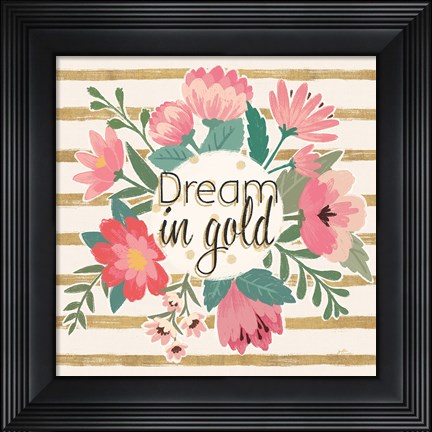 Framed Gorgeous III Pink Print