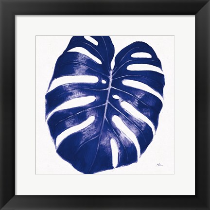 Framed Welcome to Paradise XIII Indigo Print