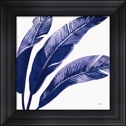 Framed Welcome to Paradise XI Indigo Print
