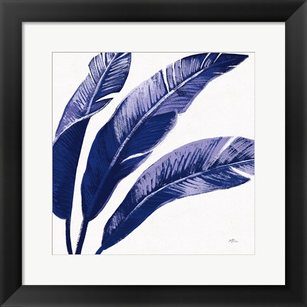 Framed Welcome to Paradise XI Indigo Print