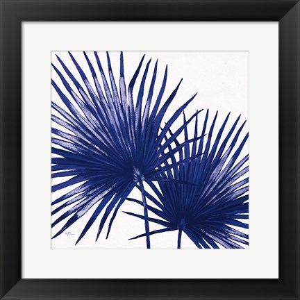 Framed Welcome to Paradise XII Indigo Print