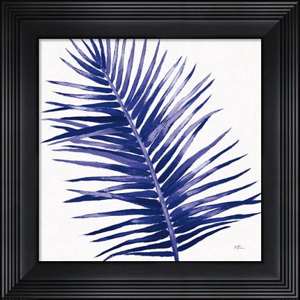 Framed Welcome to Paradise XIV Indigo Print