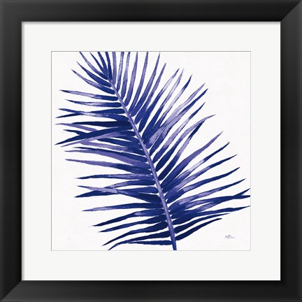 Framed Welcome to Paradise XIV Indigo Print