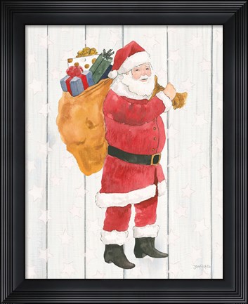 Framed Welcome Christmas I Print