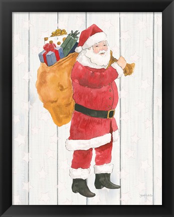 Framed Welcome Christmas I Print
