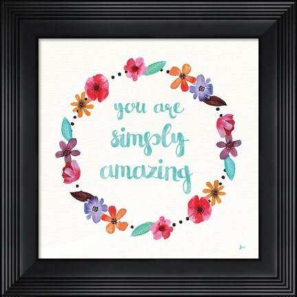 Framed Simply Amazing I Blue Print