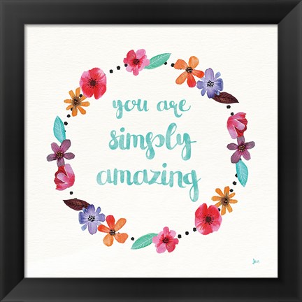 Framed Simply Amazing I Blue Print