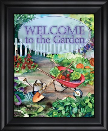 Framed Welcome Garden Print