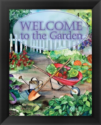 Framed Welcome Garden Print