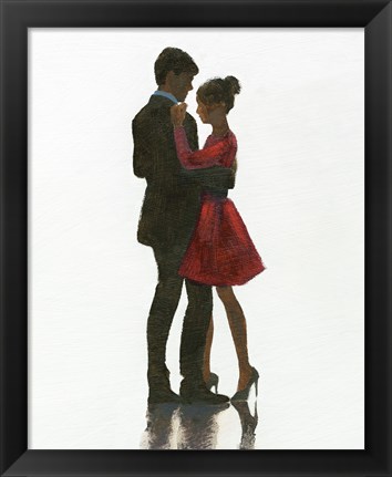 Framed Embrace II Red Dress Print