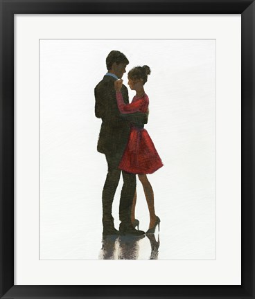 Framed Embrace II Red Dress Print