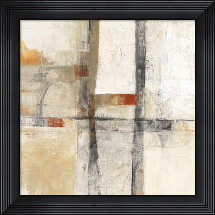 Framed Aerial Viewl I White Print