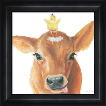 Framed Farm Friends III Print